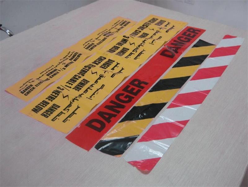 Non- adhesive warning tape